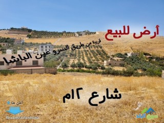 ارض للبيع في السرو/ الجيعة - قرب معسكرات الحسين للشباب